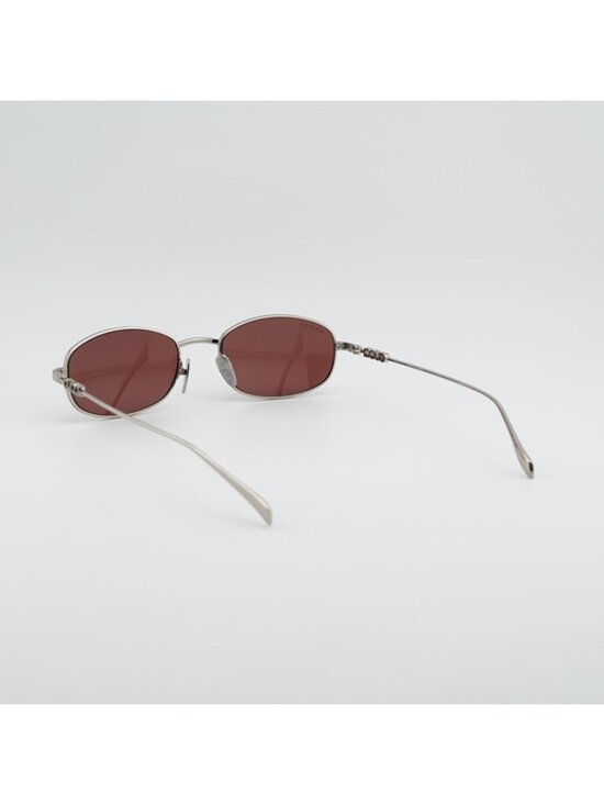 Gucci GG1940S 003 Sunglasses Silver Rectangle Frame, Red Lenses main image 8